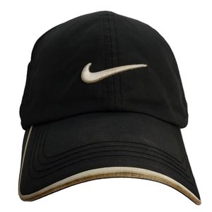 Black Unisex Nike Golf Baseball Cap Hat One Size Velcro Closure